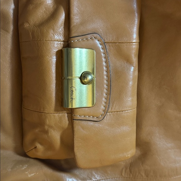 Coach Kristin Brown Leather Hobo Bag with Gold Accents - Picture 16 of 17